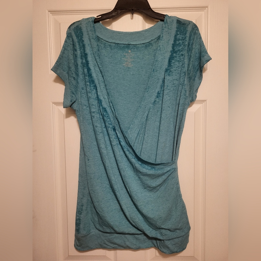 Vanity - Turqouise Women's Drape Top